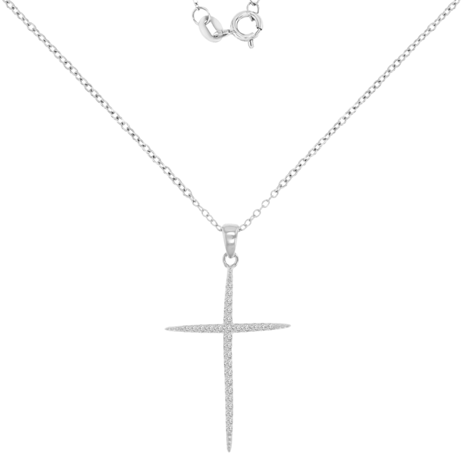Cubic Zirconia Necklace (0.303 ct.t.w.) in Sterling Silver
