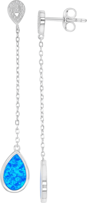 Opal Earrings in Sterling Silver