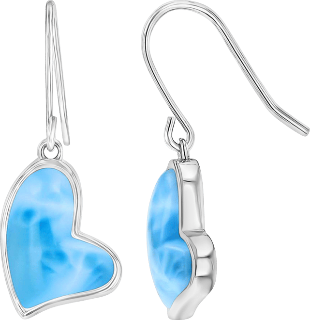 Heart Shape Opal (4.5 ct. t.w.) Earrings in Sterling Silver