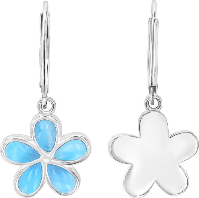 Flower Shape Opal (2.5 ct. t.w.) Earrings in Sterling Silver
