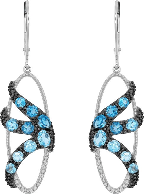 Diamond Drop Earrings (0.09 ct. t.w.) in Sterling Silver