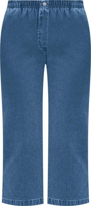 Women's Within 7-Day Elastic-Waist Pull-On Cotton Denim Capri Jeans