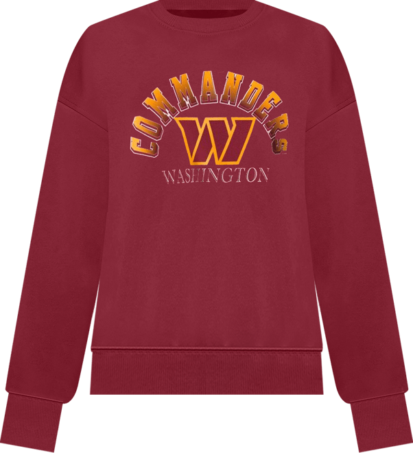 Women's Burgundy Washington Commanders Oversized Feud Sweatshirt