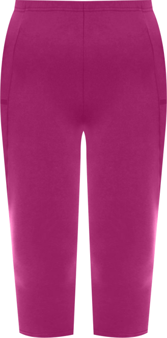Plus Size Within Stretch-Cotton Knit Pull-On Pocket Capri Leggings