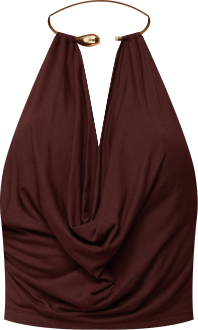 Women's Mileva Cuff Deep Cowl Neck Top