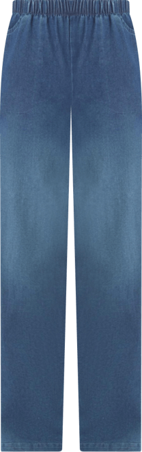 Women's Within Fineline Stretch Denim Wide-Leg Pull-On Jeans