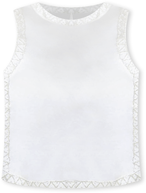 Women's Plus Size Embellished Sleeveless Boxy Shirt