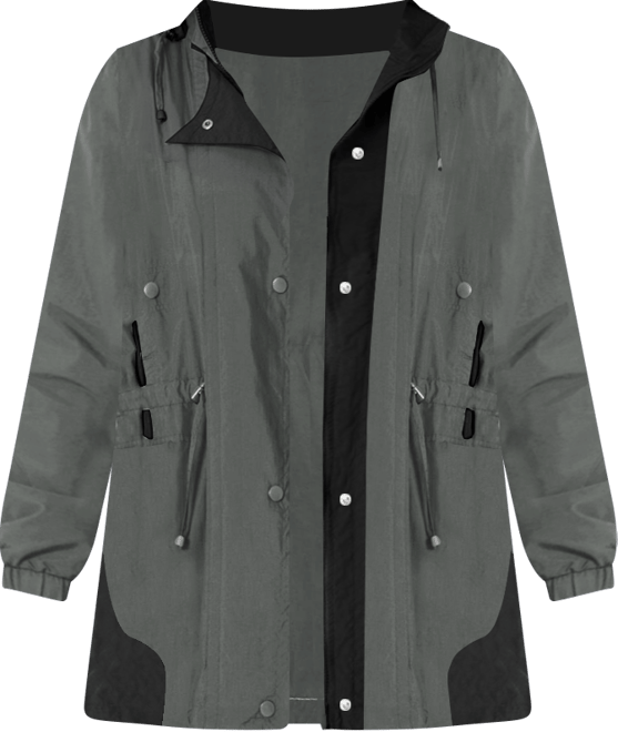 Women's Plus Size Colorblocked Taslon Anorak