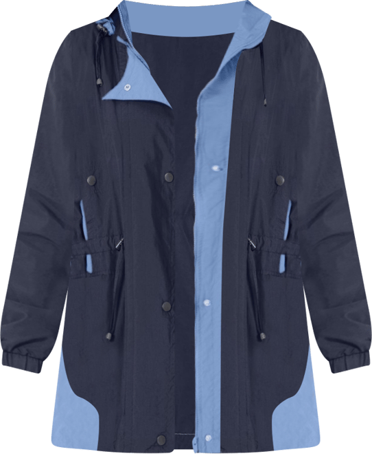 Women's Plus Size Colorblocked Taslon Anorak
