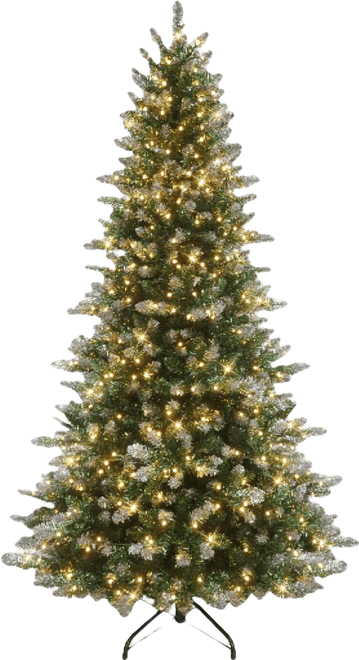Puleo 7.5 ft. Pre-Lit Glistening Acadia Spruce Artificial Christmas Tree