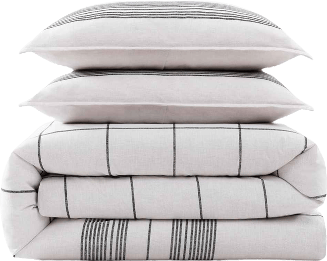 Brooklyn Heights Stripe Cotton 3-Pc. Duvet Cover Set, Full/Queen