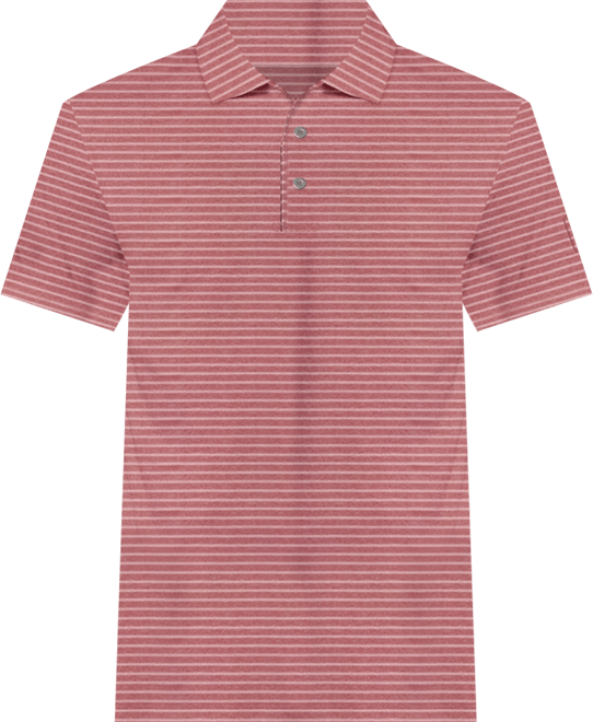 Men's Heathered Stripe Golf Polo Shirt