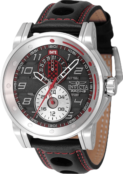 Men's 47533  Racing Quartz Multifunction Black, Silver, Red Dial Watch