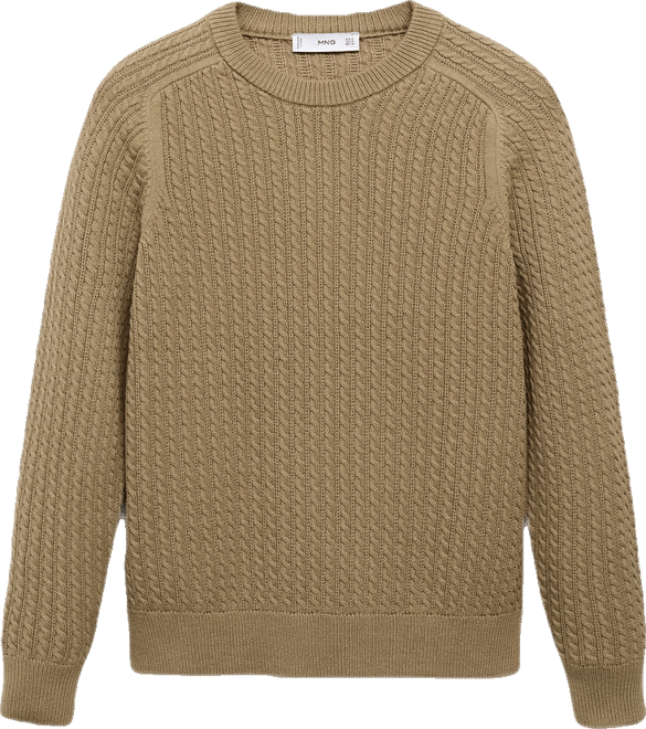 Men's Cotton Braided Sweater