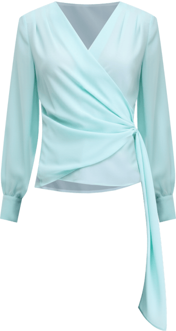 Women's Asymmetric-Tie Surplice Top, Macy's Exclusive