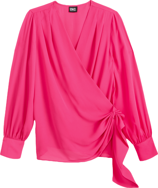 Women's Asymmetric-Tie Surplice Top, Macy's Exclusive