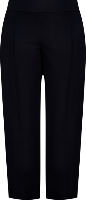 Plus Size High-Rise Pintuck Pull-On Pants