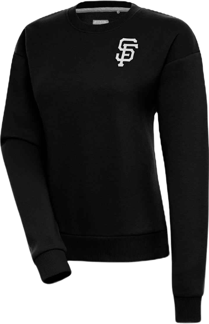 Women's Black San Francisco Giants Brushed Metallic Victory Pullover Sweatshirt
