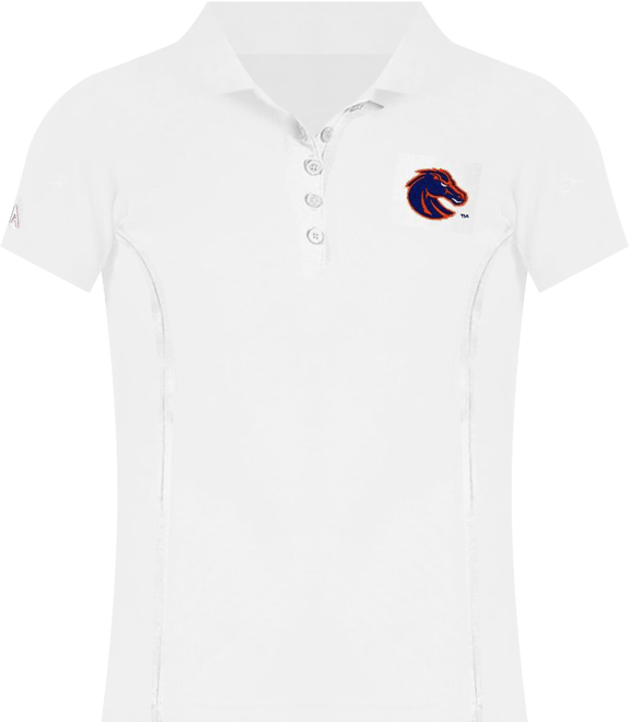 Women's White Boise State Broncos Legacy Pique Polo Shirt