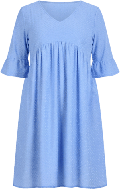 Plus Size Bell Sleeve Empire Dress