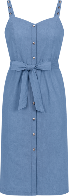 Plus Size Sweetheart Chambray Sun Dress