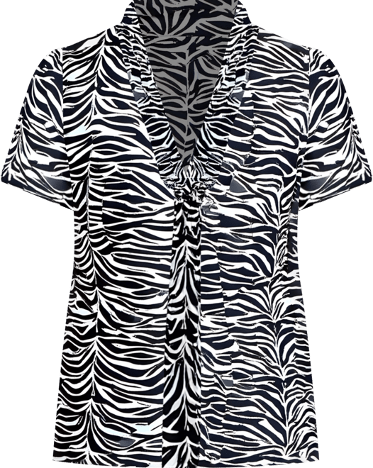 Plus Size Short Sleeve Cowl Neck Top