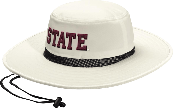 Men's and Women's Cream Mississippi State Bulldogs Wide Brim Boonie Bucket Hat