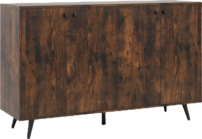 Buffet Sideboard Mid Century Modern 4-Door Storage Cabinet 50" Accent Cabinet
