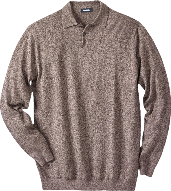 Men's Big & Tall Lightweight Polo Sweater