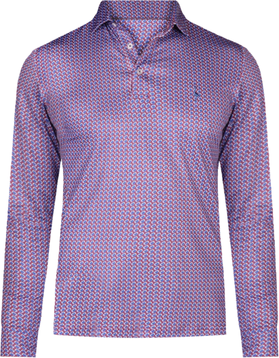 men's Big & Tall Footballs Long Sleeve Performance Polo