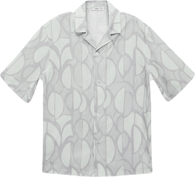 Men's Printed Short-Sleeved Shirt