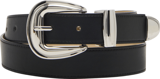 Hardware-Embellished Faux-Leather Belt
