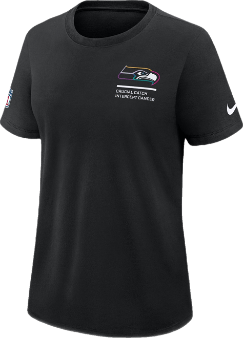 Women's Black Seattle Seahawks 2025 Nfl Crucial Catch Tri-Blend Dri-fit T-Shirt