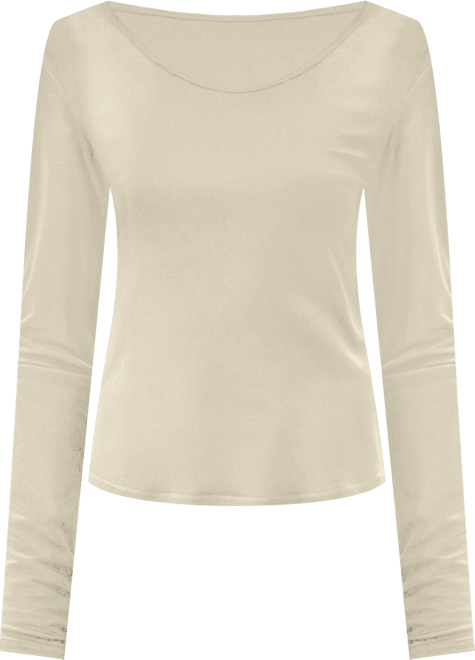 Women's Scoop-Neck Pure Silk Slim Fit Top