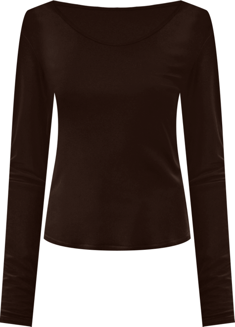 Women's Scoop-Neck Pure Silk Slim Fit Top