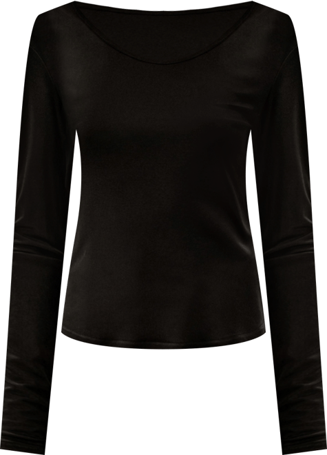 Women's Scoop-Neck Pure Silk Slim Fit Top