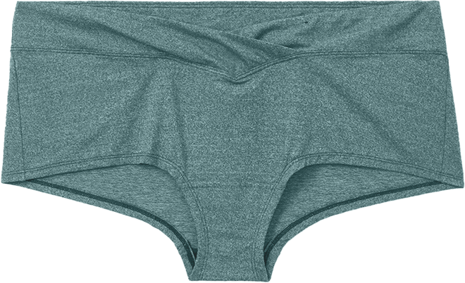 Microfiber Mid-Rise Heather Boyshort Panty
