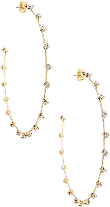 Rhinestone Hoop Earrings