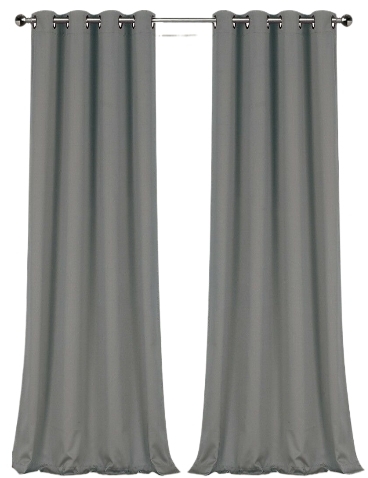2 Pack: Hotel Thermal Grommet 100% Blackout Curtains