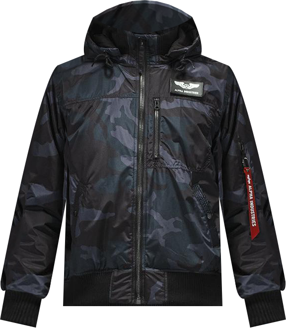 Men's Hooded Rib Flight Jacket