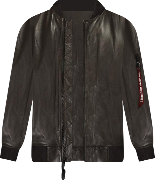 Men's Leather Ma-1 Flight Jacket