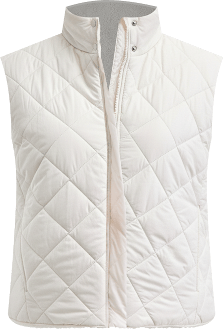 Plus Size Relaxed Zip-Front Sherpa Vest, Macy's Exclusive