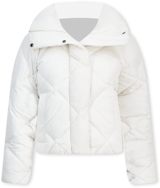 Women's Short Diamond Puffer Coat