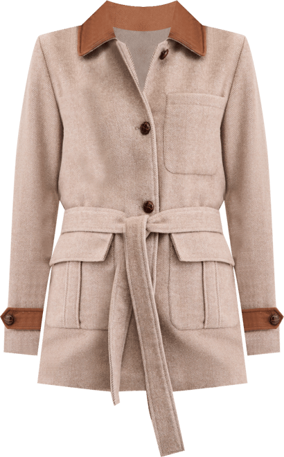 Women's Belted Single-Breasted Jacket