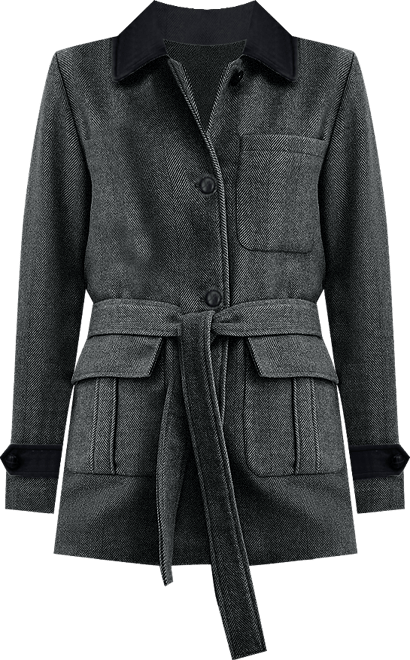 Women's Belted Single-Breasted Jacket