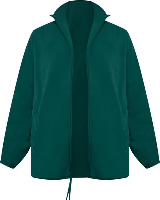 Women's Plus Size Zip-Front Microfleece Jacket