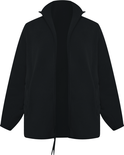 Women's Plus Size Zip-Front Microfleece Jacket