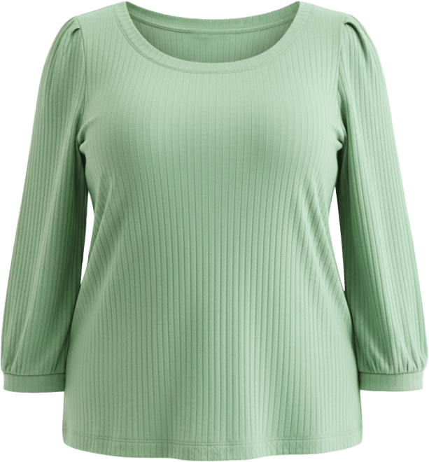 Plus Size Soild 3/4-Sleeve Blouse, Macy's Exclusive