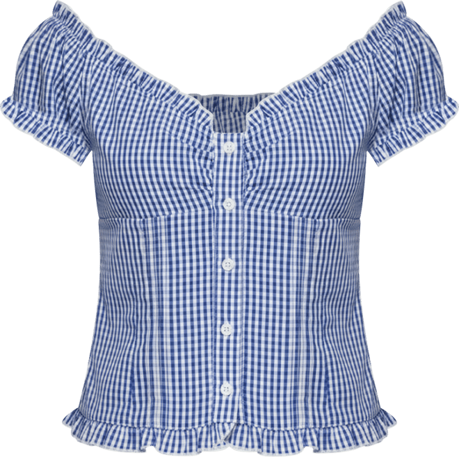 Women's Dorothie Gingham Button Up Top