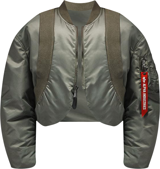 Women's Knit Rib Ma-1 Flight Jacket W